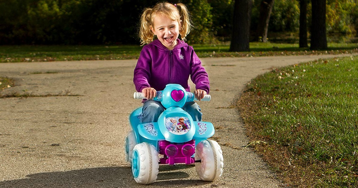 kid trax frozen 6v toddler quad ride on