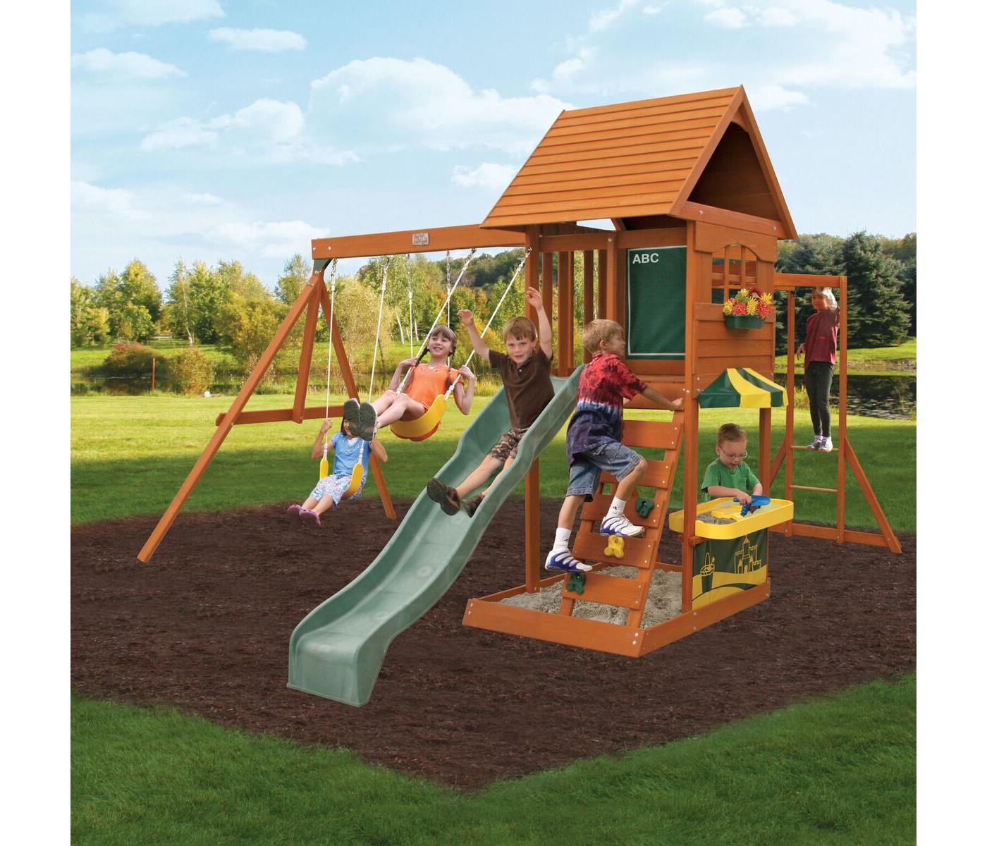 kidkraft sandy cove wooden playset