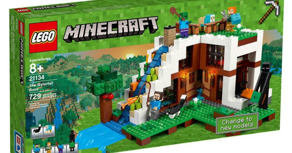 Lego Minecraft The Waterfall Base Set Just 38 99 Shipped