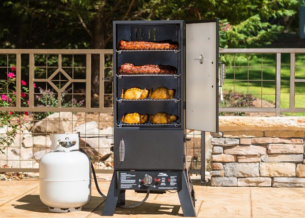 Masterbuilt pro charcoal and propane dual fuel outlet smoker