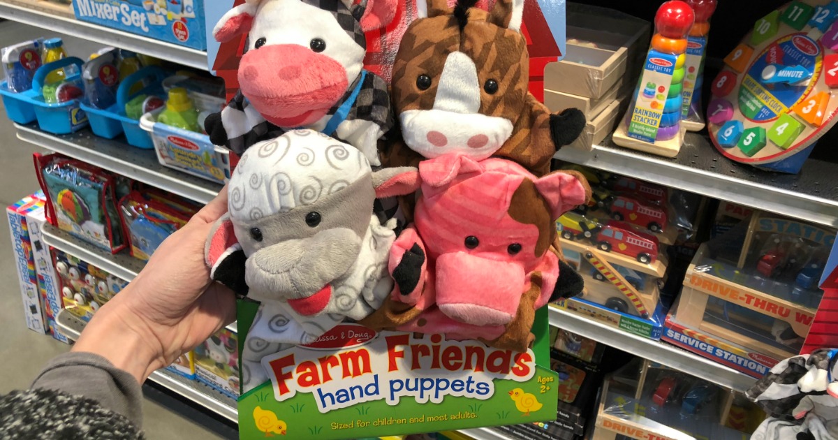 melissa and doug farm friends hand puppets