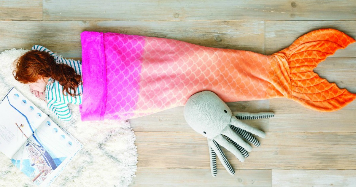 Pillowfort mermaid tail on sale blanket