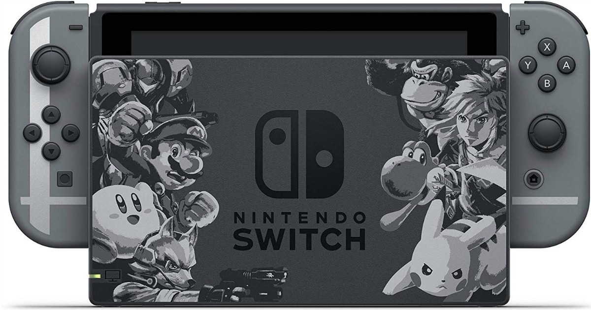 nintendo switch with smash brothers