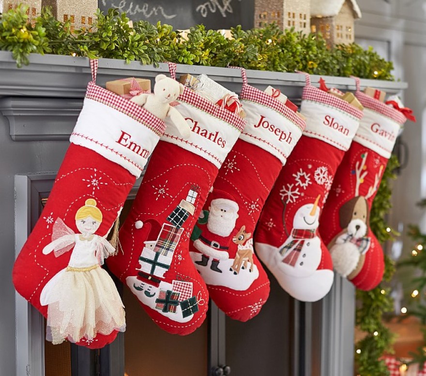 Pottery Barn Kids Quilted Christmas Stocking