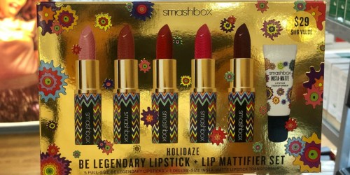 Smashbox 6-Piece Holidaze Be Legendary Lipstick AND Lip Mattifier Set Only $17 Shipped
