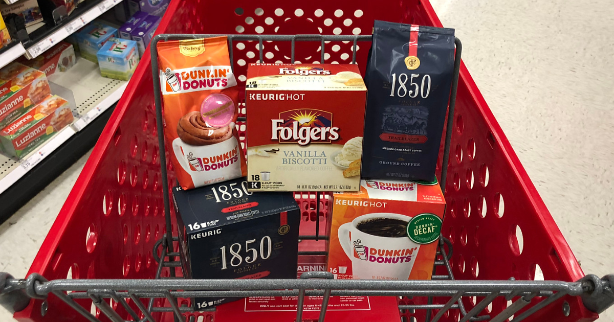 Up to 50 Off Dunkin' Donuts, Folgers & 1850 Brand Coffee at Target