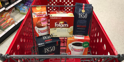 Up to 50% Off Dunkin’ Donuts, Folgers & 1850 Brand Coffee at Target (Online & In-Store)