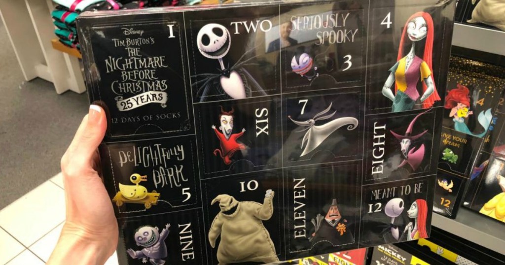 The Nightmare Before Christmas 12 Days of Socks Advent Calendar as Low