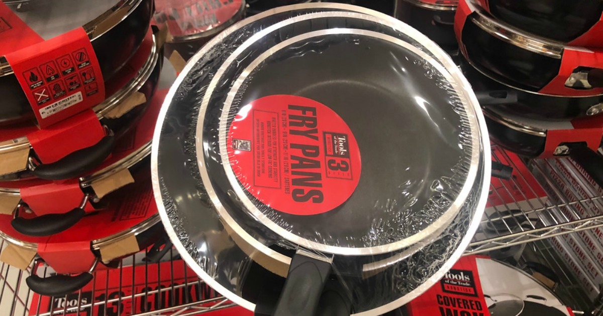 Tools of the trade 3 pack fry pan set