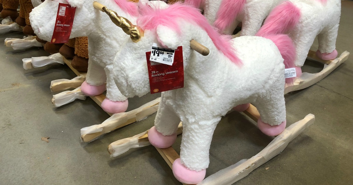 unicorn rocking horse home depot