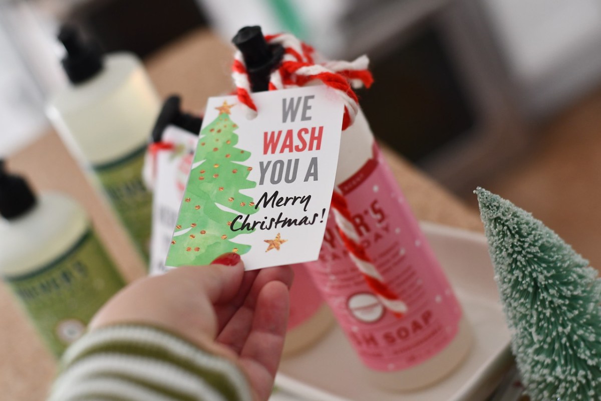 we wash you a merry christmas soap gift free printable 