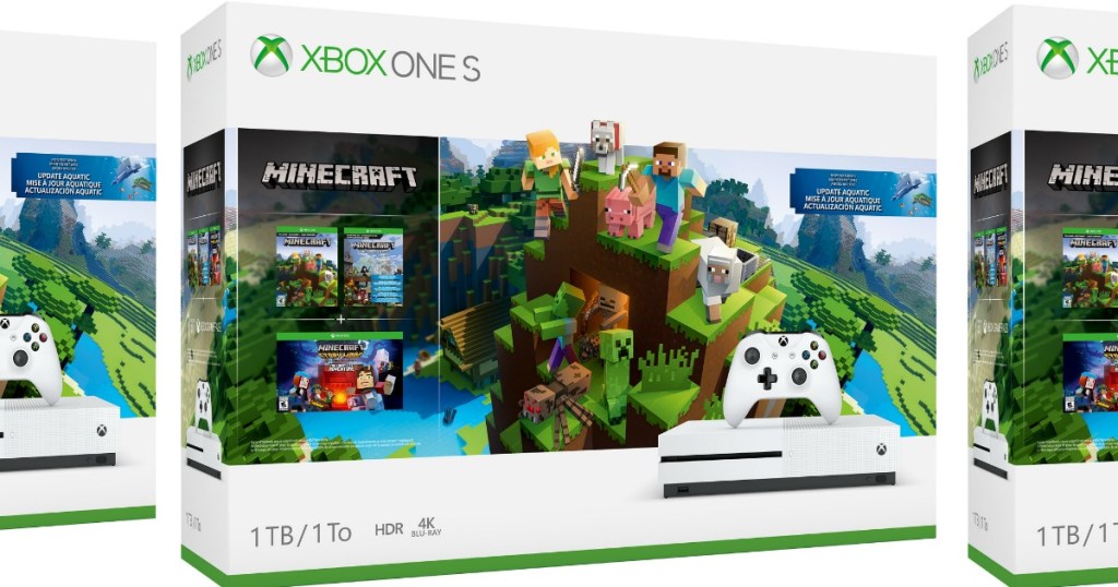 Xbox One S 1TB Minecraft Starter & Creators Pack Console Bundle