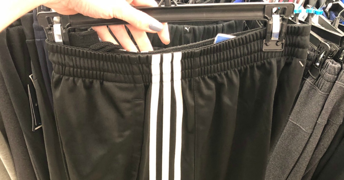 Adidas triple stripe shorts/pants on hanger