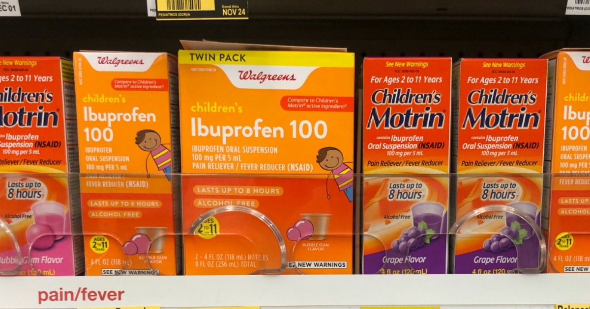 Children's' Ibuprofen Twin Pack Only 2.49 Each After Walgreens Rewards