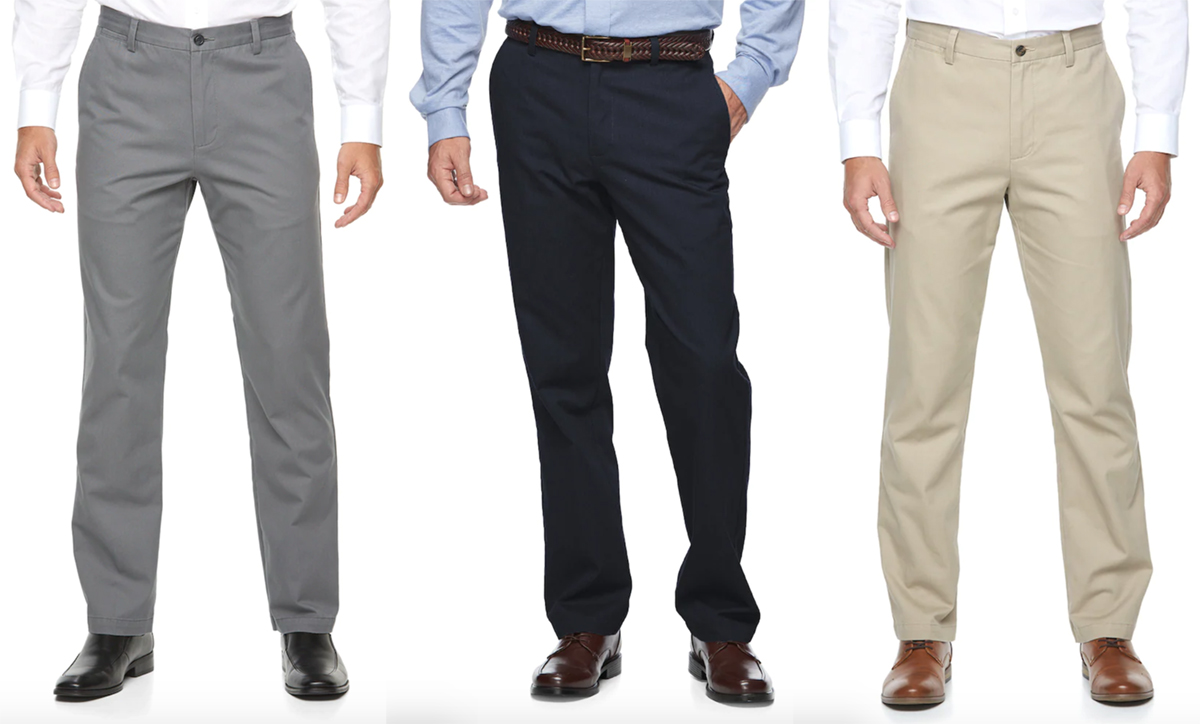 Men's Croft \u0026 Barrow Khaki Pants Only 