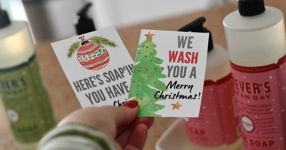 Easy DIY Hostess Gift Idea | Holiday Soaps with Free Printable Tags