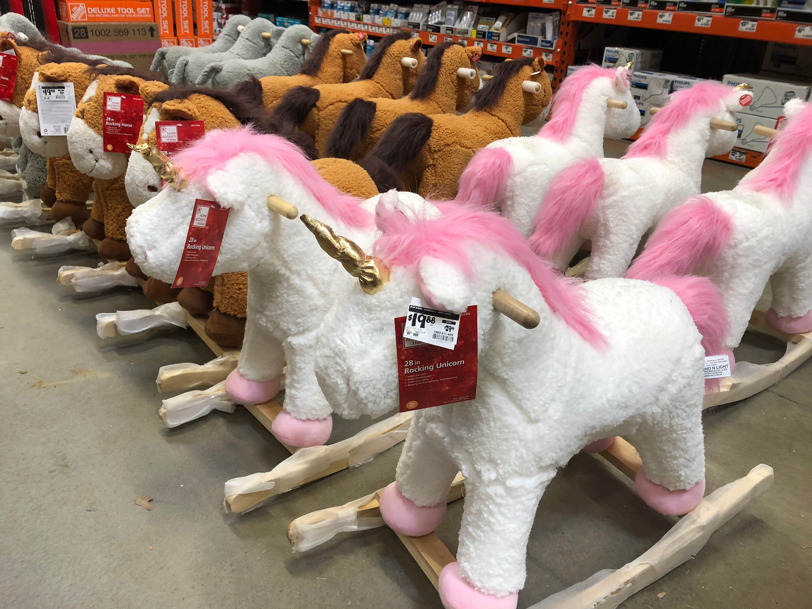 home depot rocking unicorn
