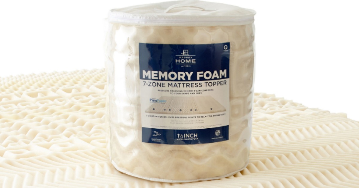 jcpenney gel memory foam mattress topper