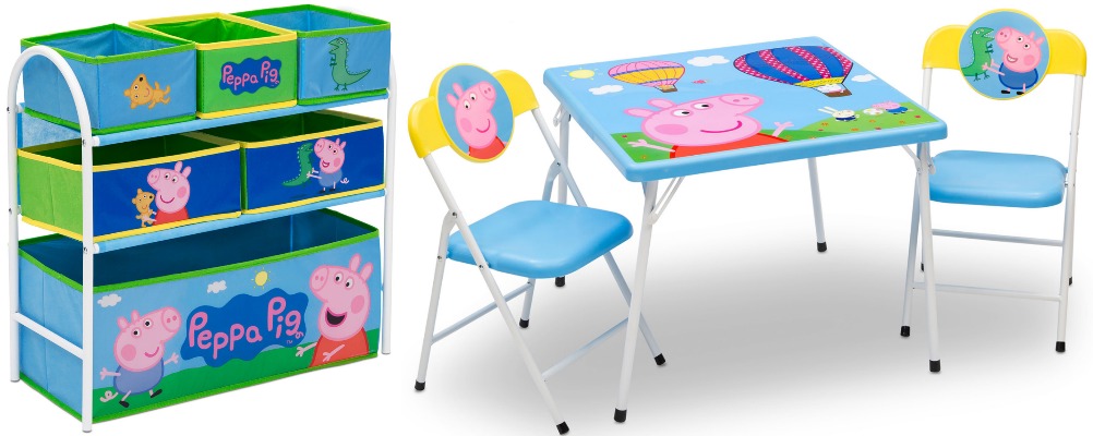 Peppa pig activity table best sale set with two chairs