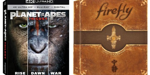 Planet of the Apes Trilogy 4K Combo Pack Just $24.96 at Walmart (Regularly $35) + More