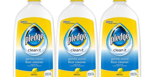 Amazon: Pledge Gentle Floor Cleaner 3-Pack Just $10 Shipped (Only $3.35 Each)