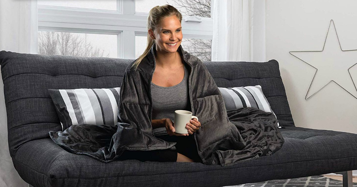Up to 70 Off Sharper Image Weighted Blankets w/ Free Shipping + Earn