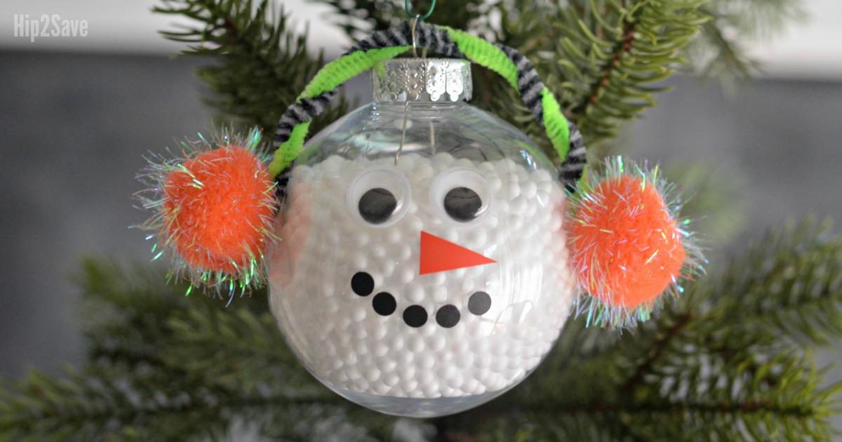 Easy DIY Stuffed Clear Plastic Ornaments - Color Me Thrifty