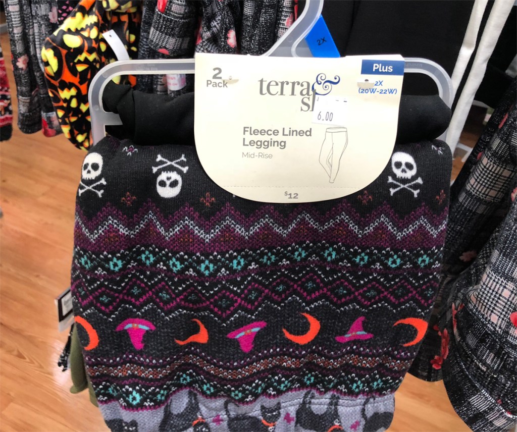 Halloween Fleece Lined Leggings 2-Pack Only $3 at Walmart