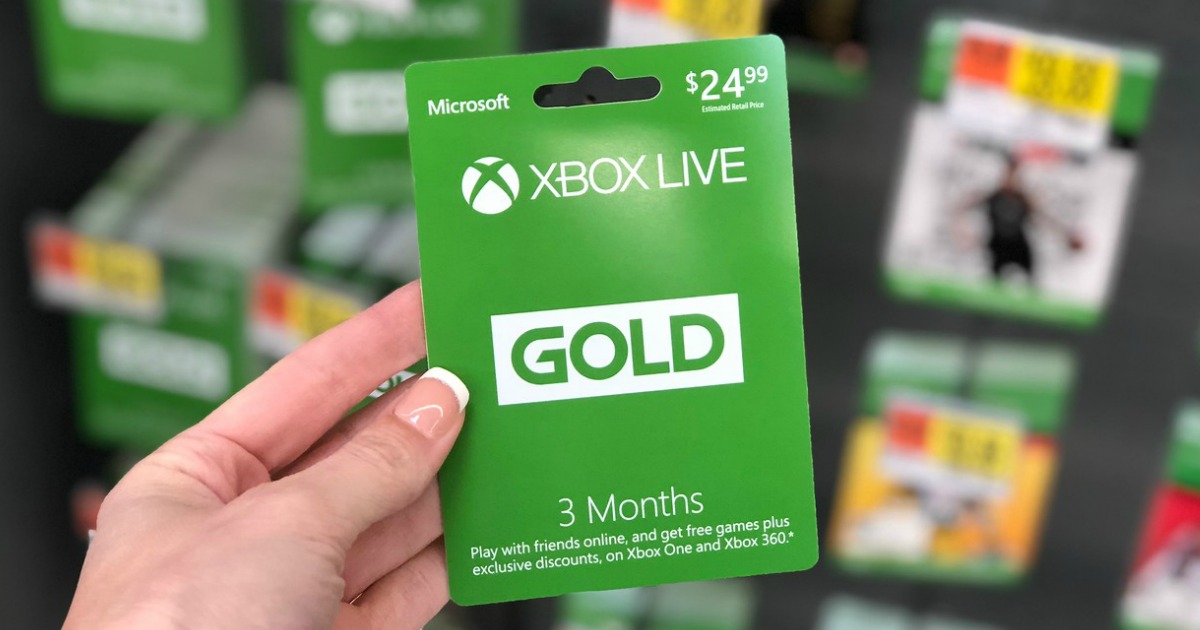 xbox live gold 3 month gift card