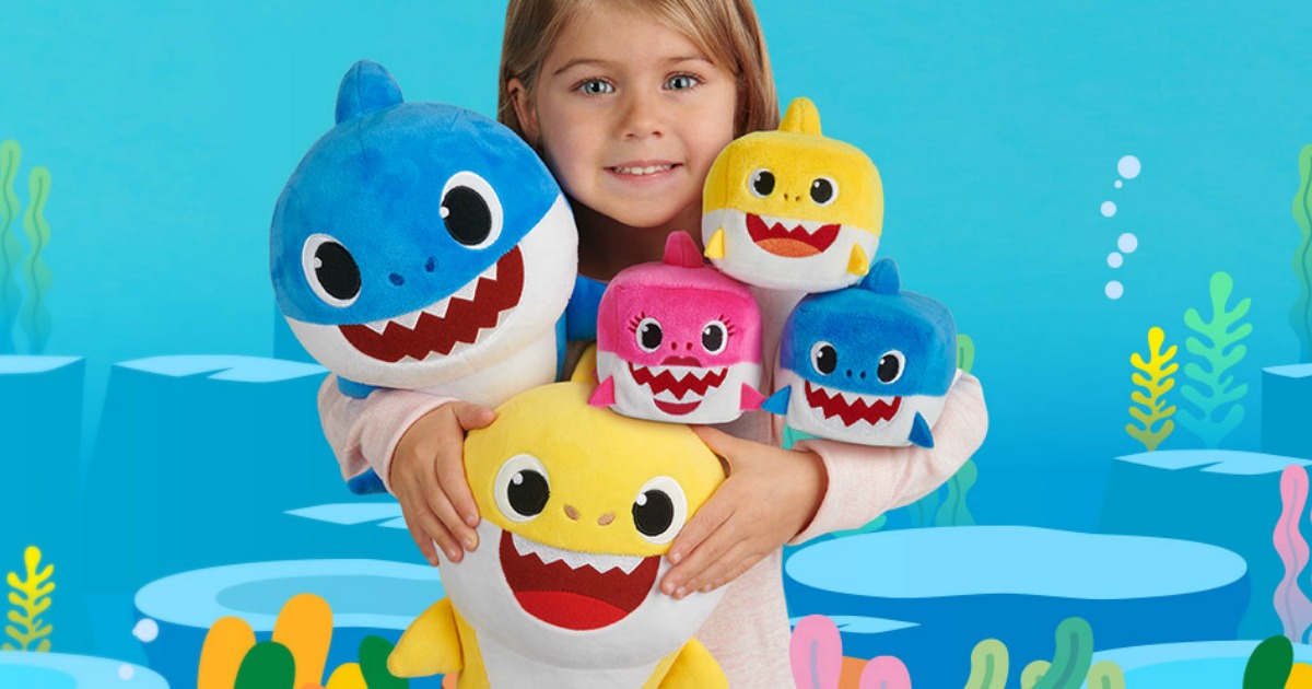 WowWee Pinkfong Baby Shark Singing Plush Official Song Cube Toy Mommy Pink for sale online