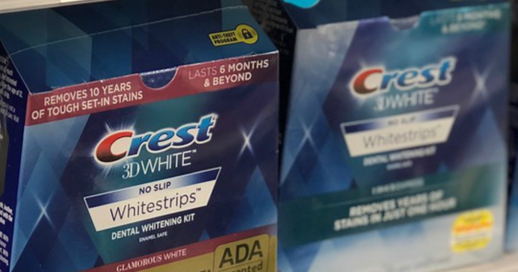 two Crest Whitestrips boxes