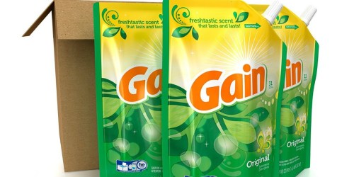Amazon: Three Gain Laundry Detergent Pouches Only $12 Shipped (Just $4 Each)