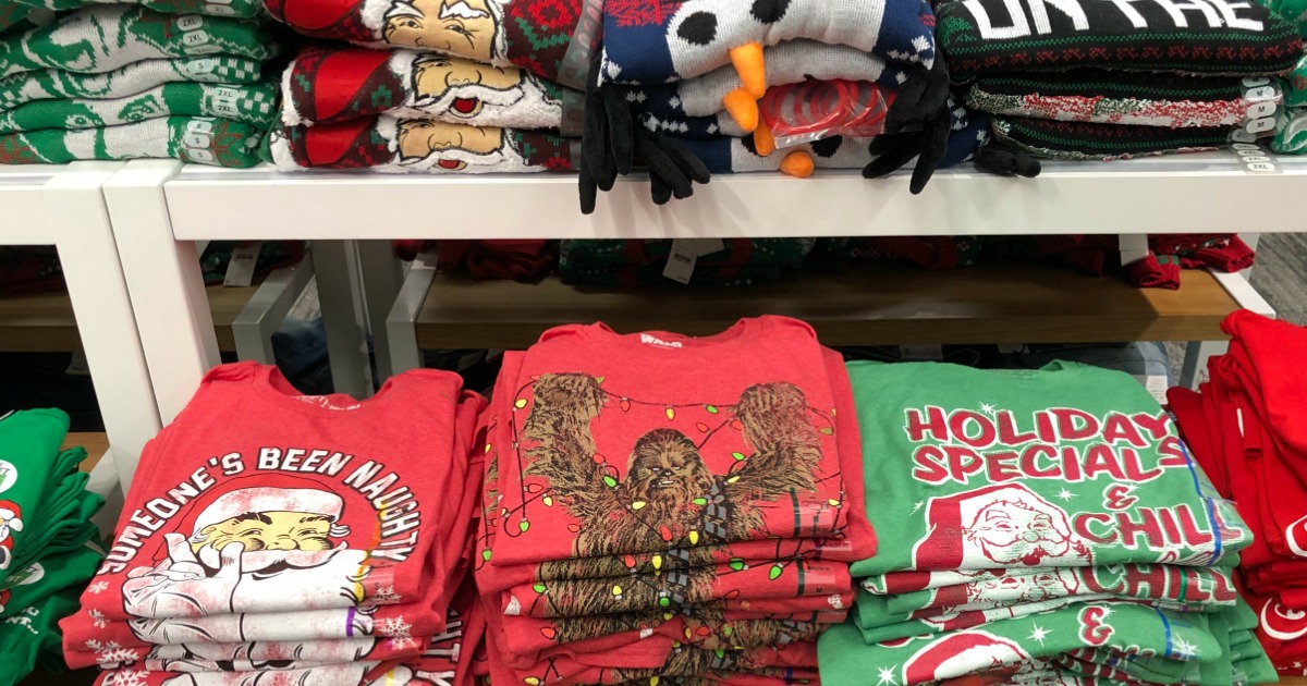 40 Off Ugly Holiday Sweaters Tees At Target In Store Online Prices Start At 5 99 Hip2save