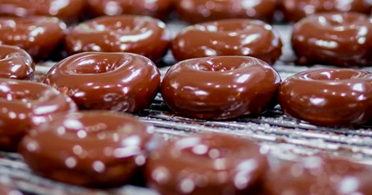 chocolate glazed Krispy Kreme Chocolate Donuts