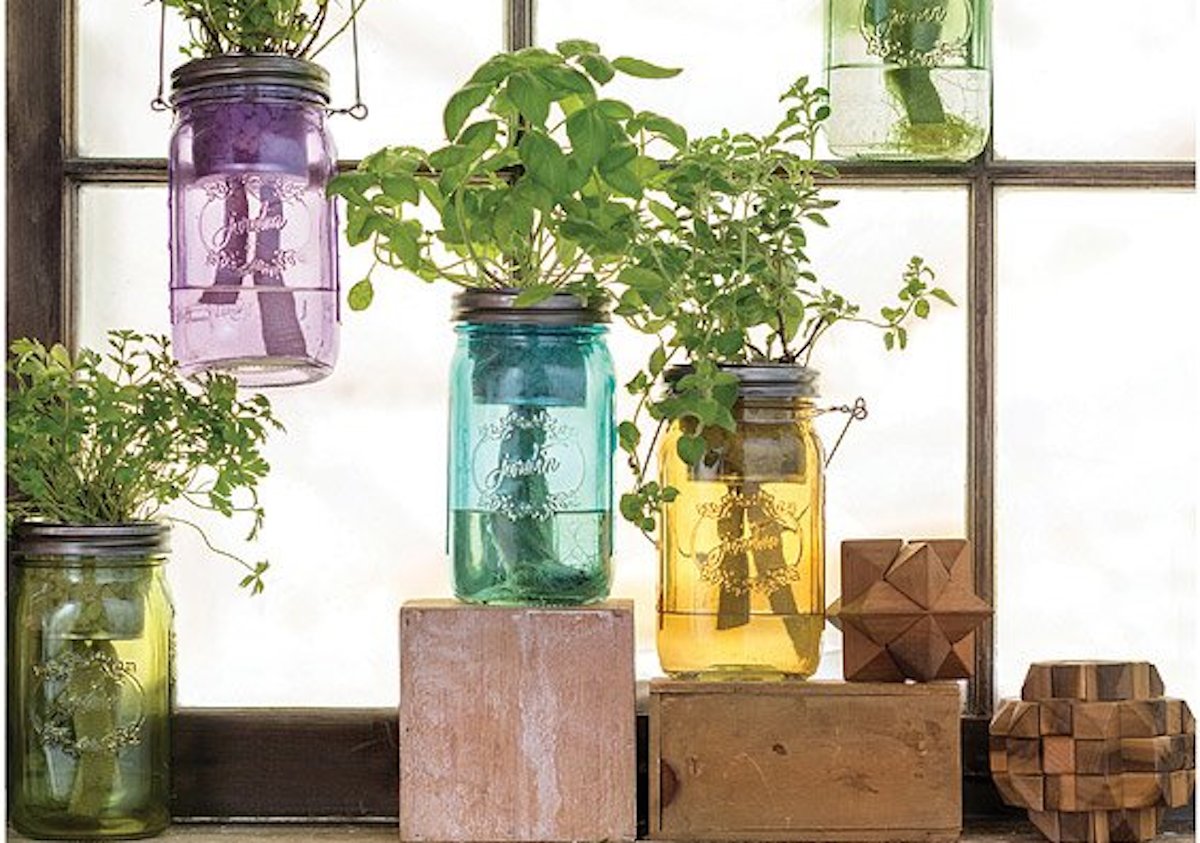 ultimate gift guide ideas under 25 — Mason Jar Indoor Herb Garden