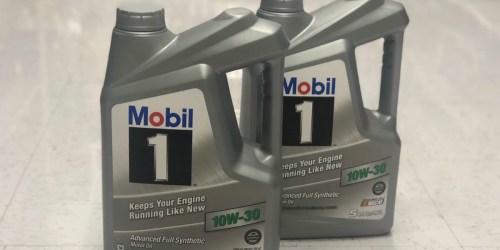 Mobil 1 Full Synthetic Motor Oil 5-Quart Bottles Only $19.97 (Regularly $42.50+)
