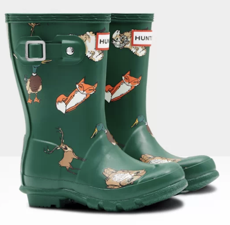 animal print hunter boots