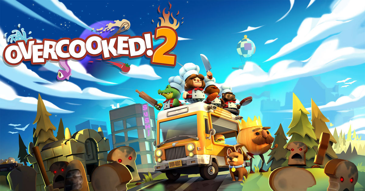 Overcooked! 2 video game with screen shot of game