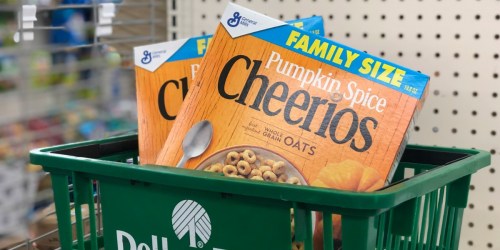 Pumpkin Spice Cheerios Family Size Boxes Just 50¢ Each at Dollar Tree