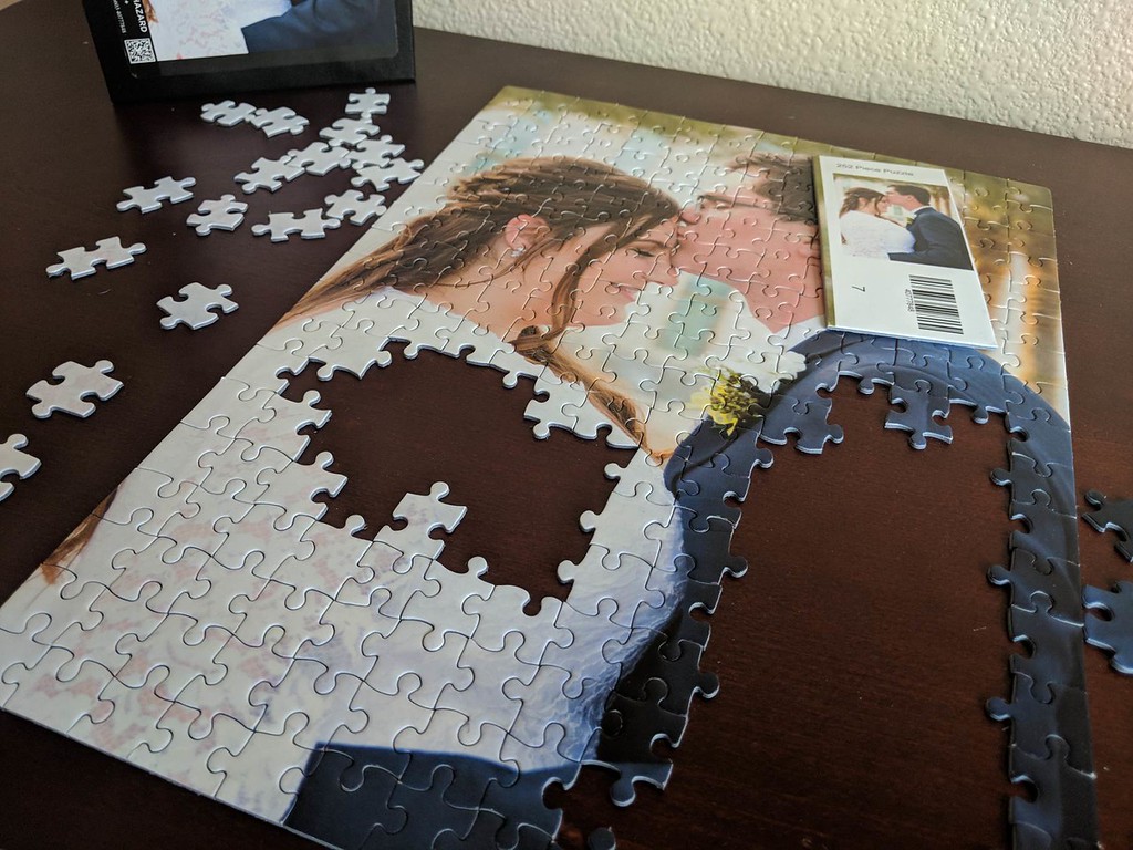 Custom Shutterfly Puzzle featuring a bride and groom