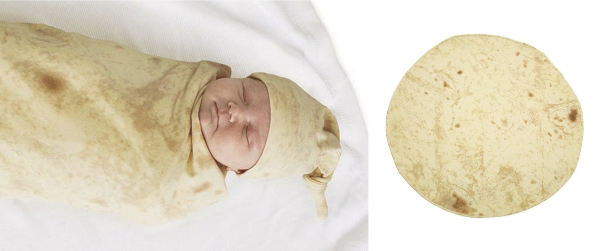 White Elephant Gifts, Gag Gifts, Funny Gift Ideas – tortilla baby swaddle blanket
