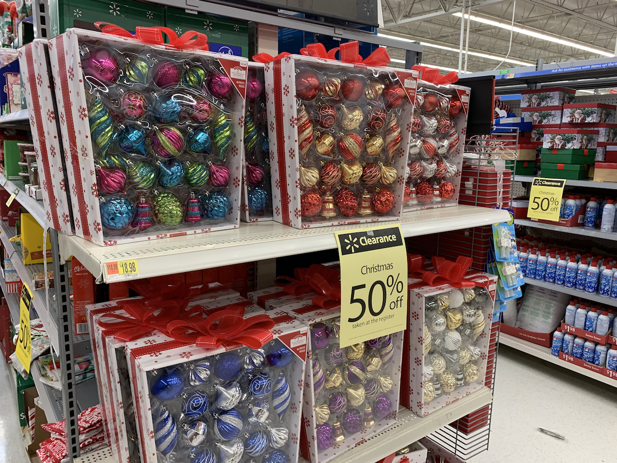 50 Off Christmas Clearance At Walmart   Walmart Ornaments 