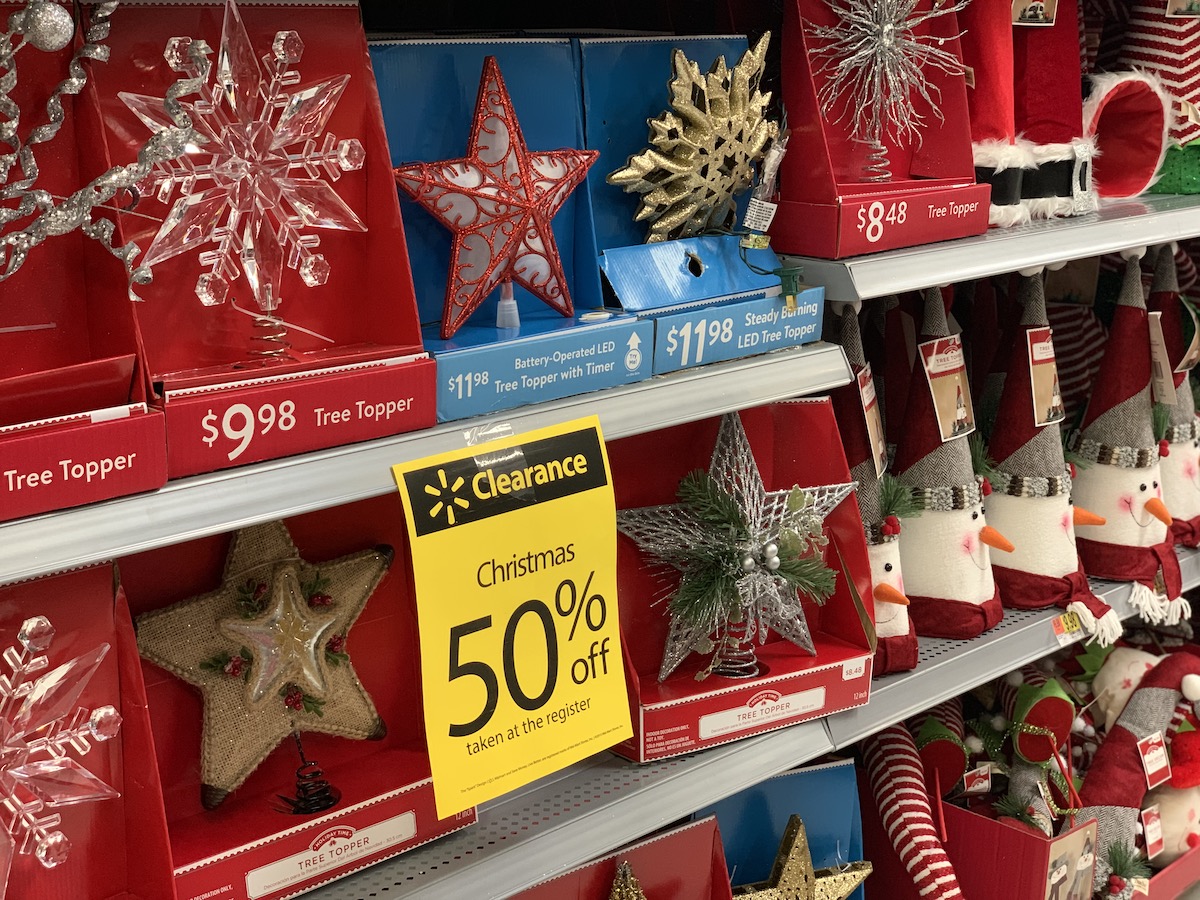 50 Off Christmas Clearance At Walmart   Walmart Tree Topper 