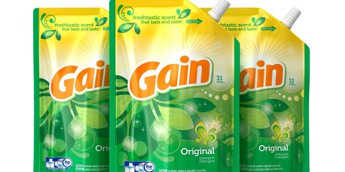 Amazon: THREE Gain Liquid Laundry Detergent Pouches Just $12 Shipped (Only $4 Each) + More