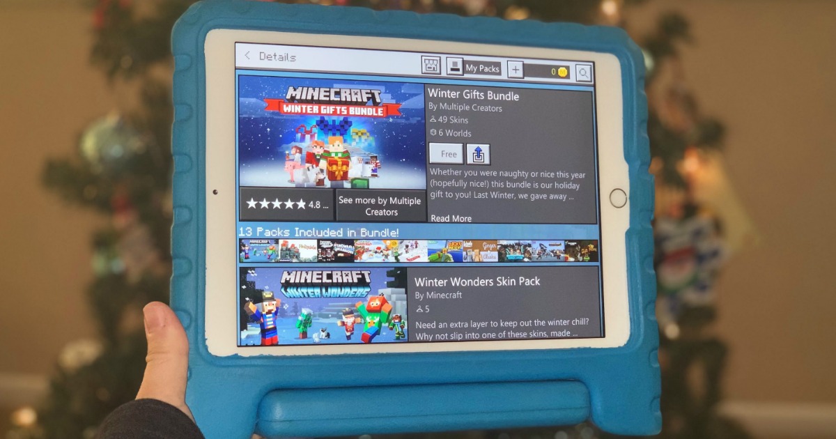 Free Minecraft Catastrophic Pandamonium World Winter Gifts Bundle Select Devices Only Hip2save