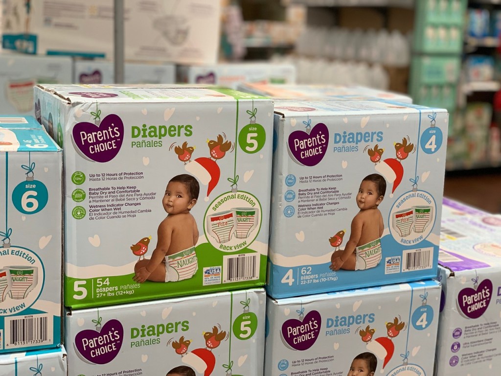 Parent's Choice diapers size 6, package opening 