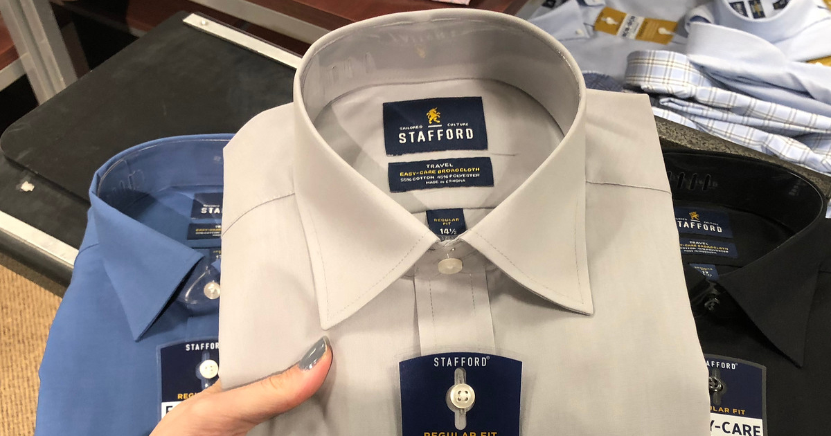 stafford mens short sleeve dress shirts