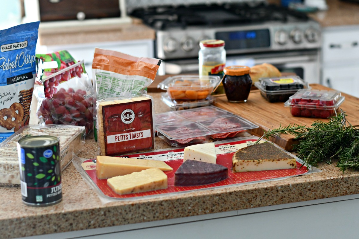 best easy charcuterie board – ingredients in packaging from the store