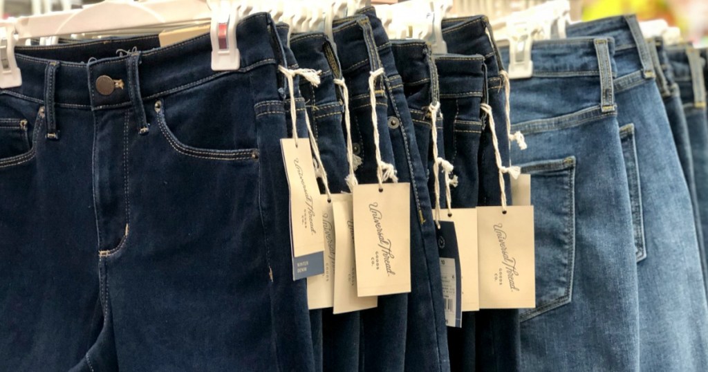 Universal Thread Jeans on rack at Target