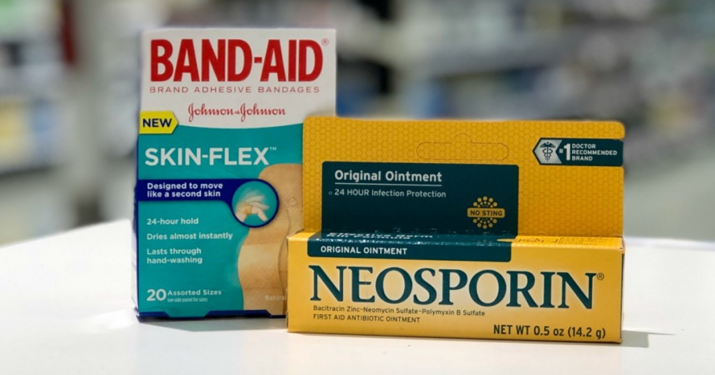 band aid and anti itch products on shelf 